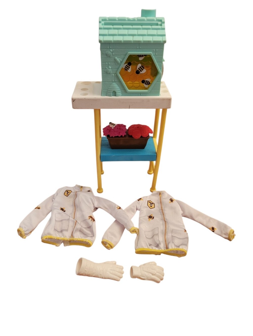 Kids Beekeeper Playset with Mint Hive, White & Yellow Bee Jackets